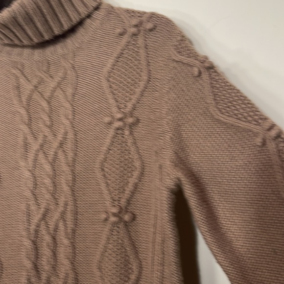 Ann Taylor LOFT Wool Blend Cableknit Turtleneck Sweater - Picture 7 of 11